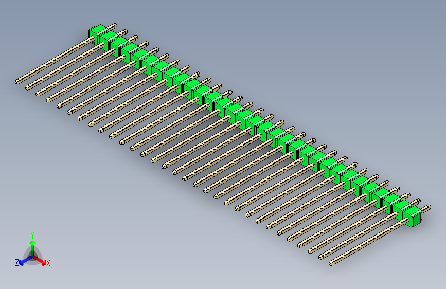 彩色公头100mil（2.54mm）系列-DS1021_green_1x31p_100mil_Type19_rev1.0