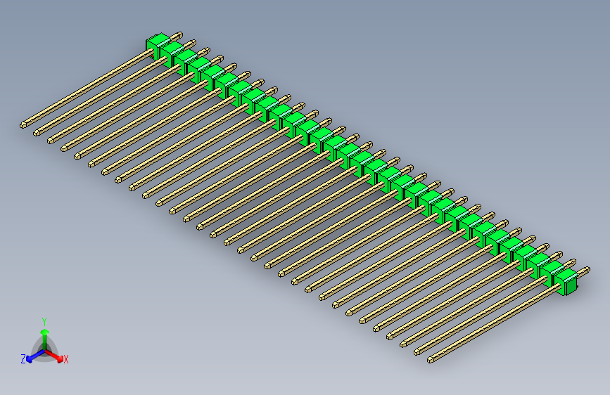 彩色公头100mil（2.54mm）系列-DS1021_green_1x31p_100mil_Type43_rev1.0