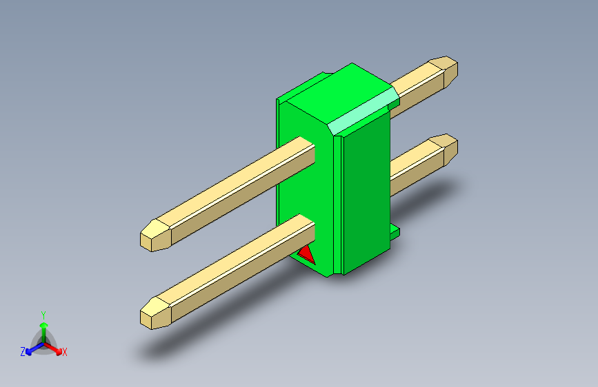 彩色公头100mil(2.54mm)系列-DS1021_green_2x01p_100mil_Type1_rev1.0