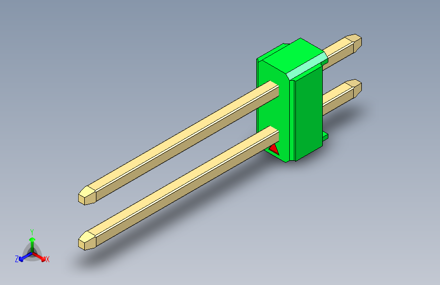 彩色公头100mil（2.54mm）系列-DS1021_green_2x01p_100mil_Type5_rev1.0