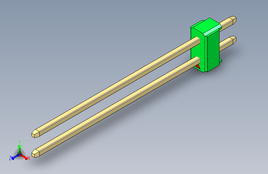 彩色公头100mil(2.54mm)系列-DS1021_green_2x01p_100mil_Type43_rev1.0