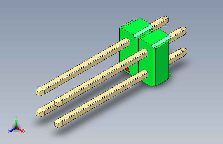 彩色公头100mil（2.54mm）系列-DS1021_green_2x02p_100mil_Type5_rev1.0