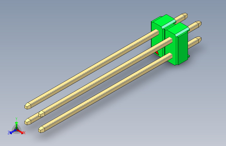 彩色公头100mil(2.54mm)系列-DS1021_green_2x02p_100mil_Type43_rev1.0
