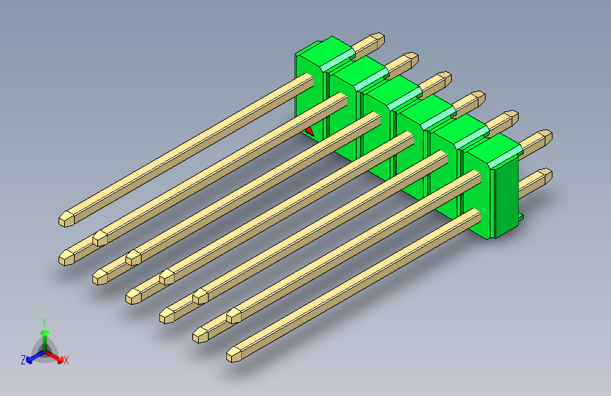 彩色公头100mil（2.54mm）系列-DS1021_green_2x06p_100mil_Type19_rev1.0