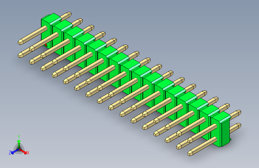 彩色公头100mil（2.54mm）系列-DS1021_green_2x16p_100mil_Type1_rev1.0