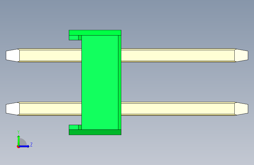 彩色公头100mil(2.54mm)系列-DS1021_green_2x17p_100mil_Type1_rev1.0 左侧视图