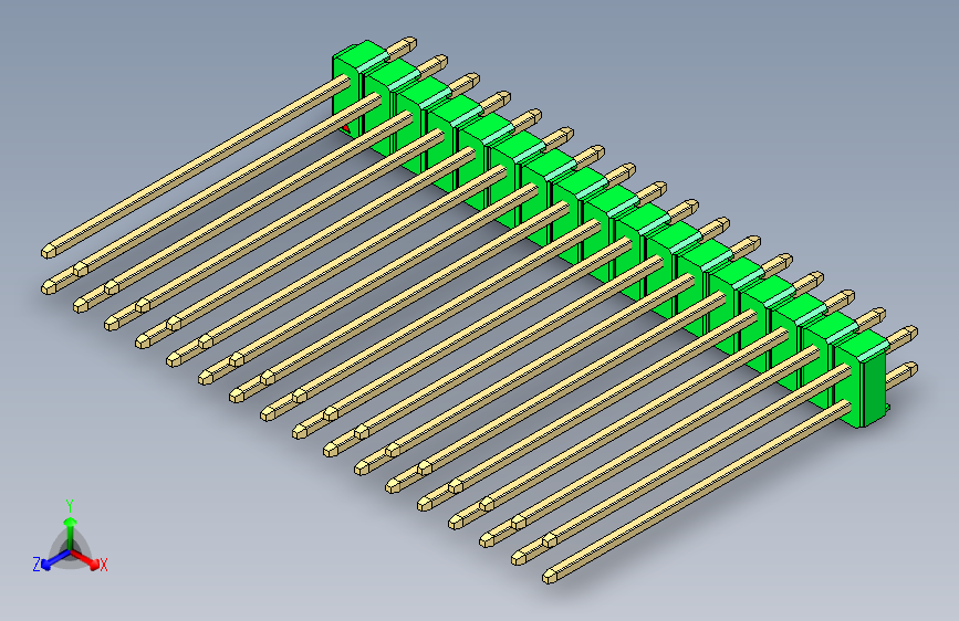 彩色公头100mil(2.54mm)系列-DS1021_green_2x17p_100mil_Type43_rev1.0