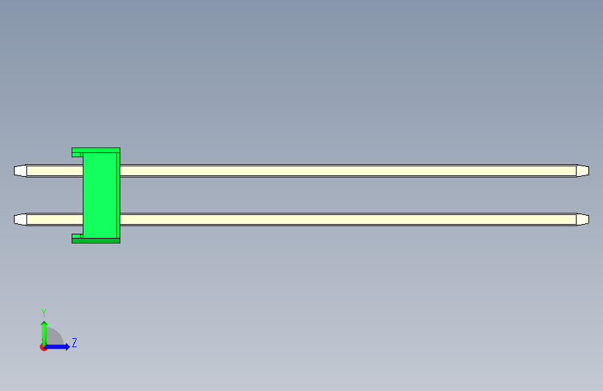 彩色公头100mil(2.54mm)系列-DS1021_green_2x24p_100mil_Type43_rev1.0 左侧视图
