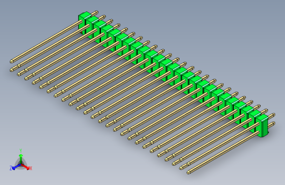 彩色公头100mil（2.54mm）系列-DS1021_green_2x25p_100mil_Type43_rev1.0