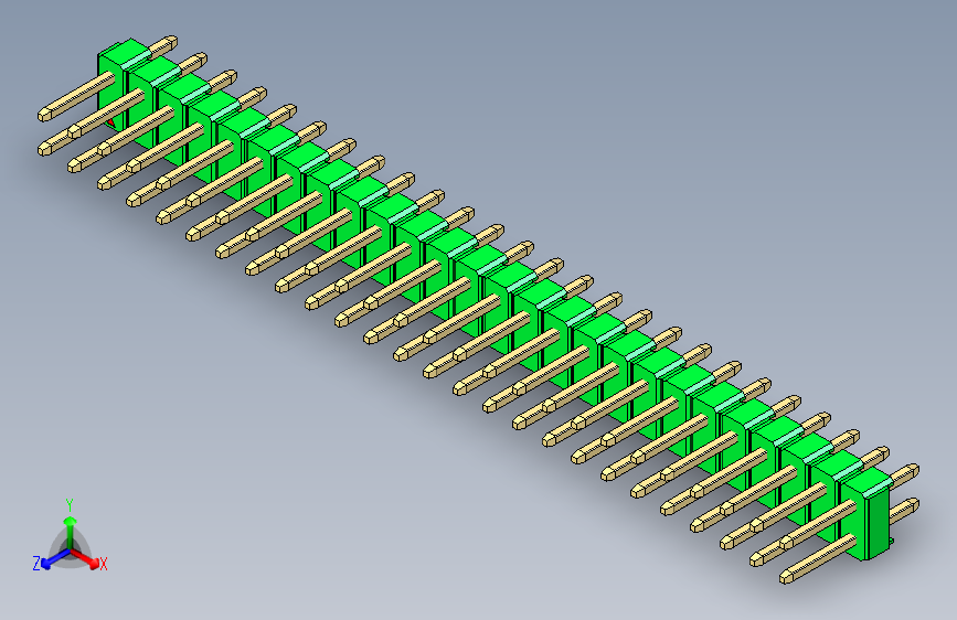 彩色公头100mil（2.54mm）系列-DS1021_green_2x26p_100mil_Type1_rev1.0