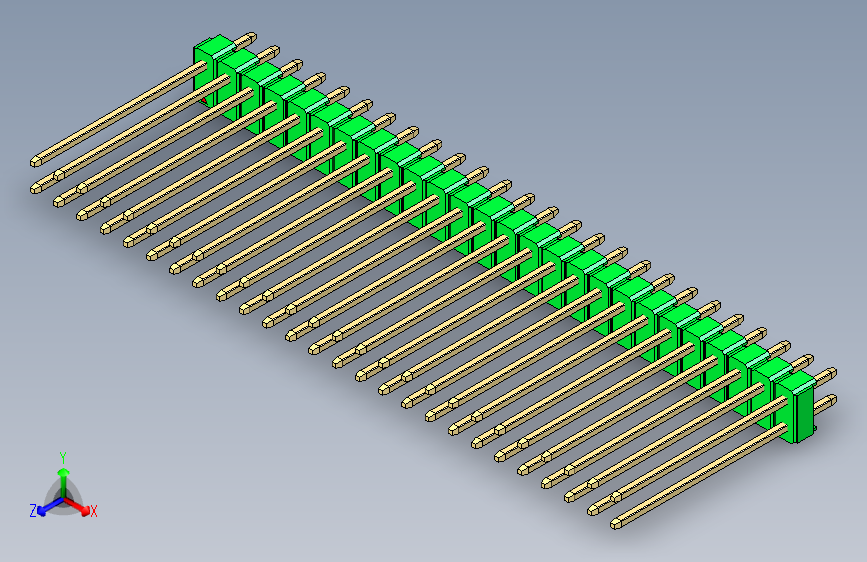 彩色公头100mil（2.54mm）系列-DS1021_green_2x26p_100mil_Type19_rev1.0
