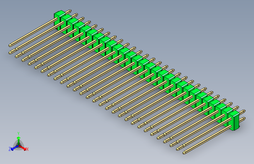 彩色公头100mil（2.54mm）系列-DS1021_green_2x28p_100mil_Type19_rev1.0