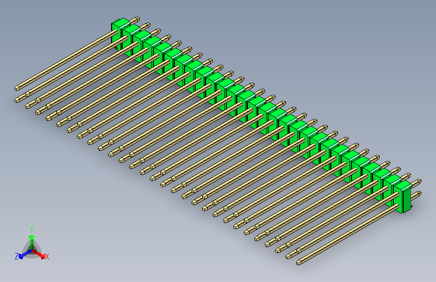 彩色公头100mil（2.54mm）系列-DS1021_green_2x28p_100mil_Type43_rev1.0