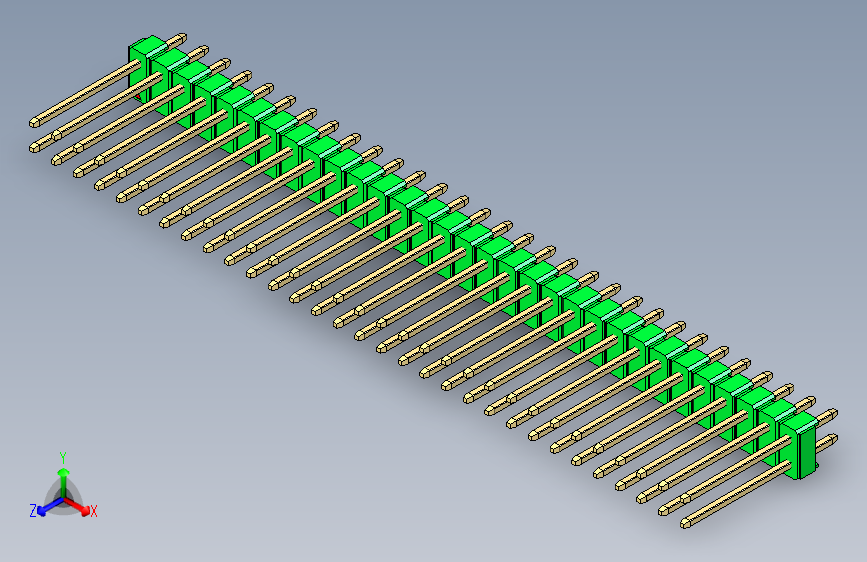 彩色公头100mil（2.54mm）系列-DS1021_green_2x31p_100mil_Type5_rev1.0