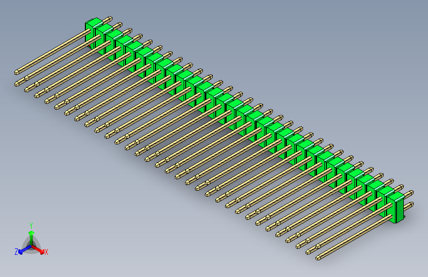 彩色公头100mil（2.54mm）系列-DS1021_green_2x31p_100mil_Type19_rev1.0
