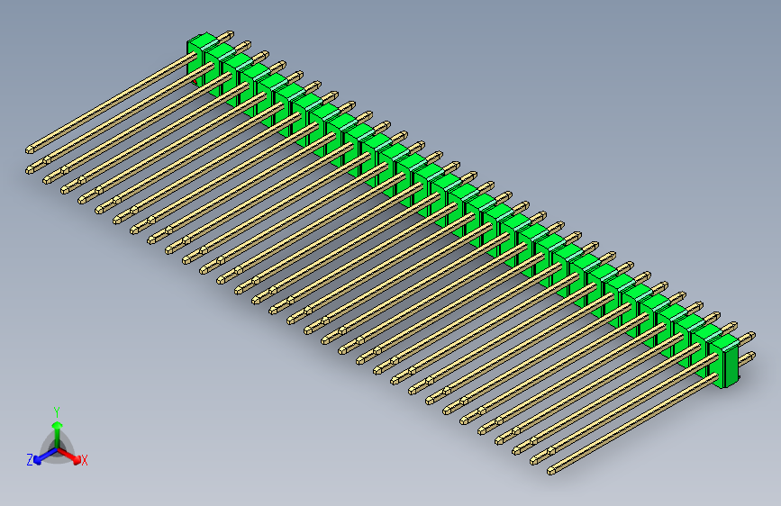 彩色公头100mil（2.54mm）系列-DS1021_green_2x31p_100mil_Type43_rev1.0