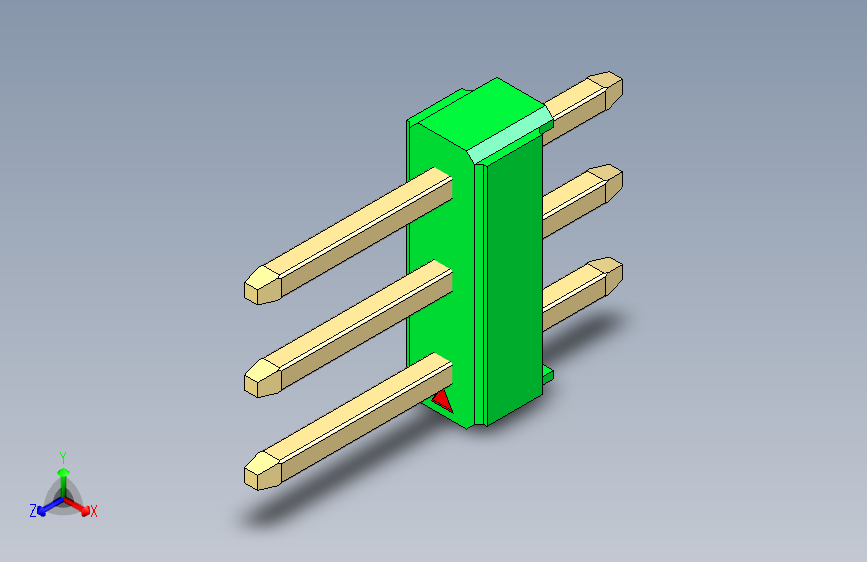彩色公头100mil（2.54mm）系列-DS1021_green_3x01p_100mil_Type1_rev1.0
