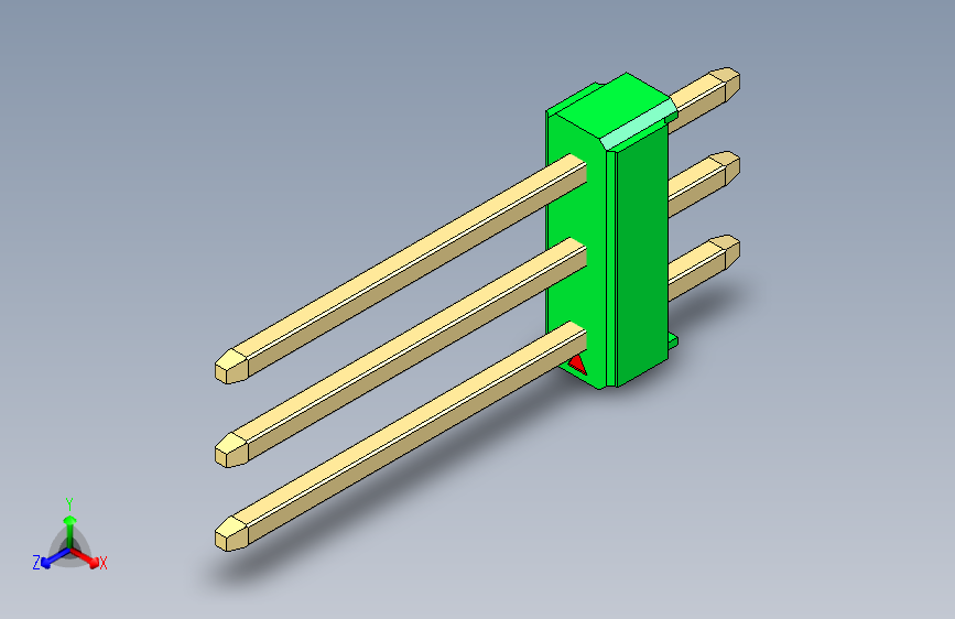 彩色公头100mil（2.54mm）系列-DS1021_green_3x01p_100mil_Type5_rev1.0