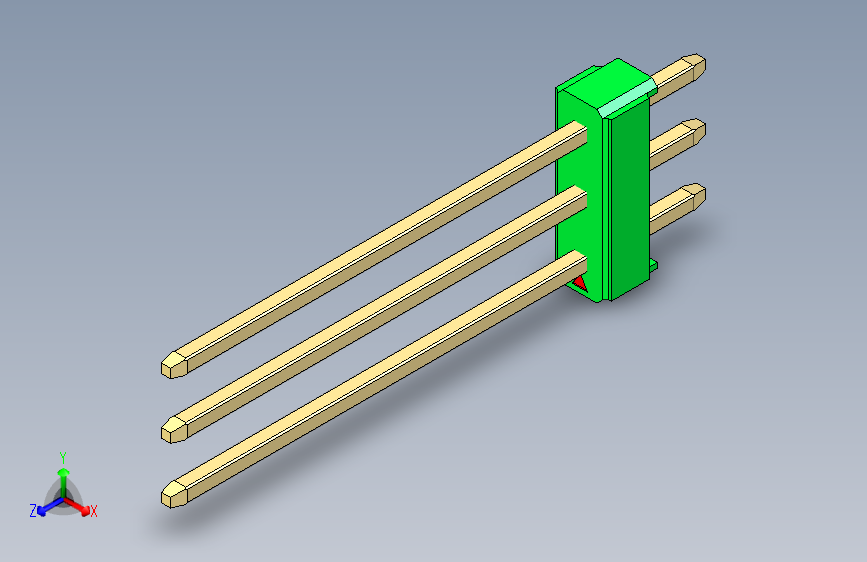 彩色公头100mil（2.54mm）系列-DS1021_green_3x01p_100mil_Type19_rev1.0