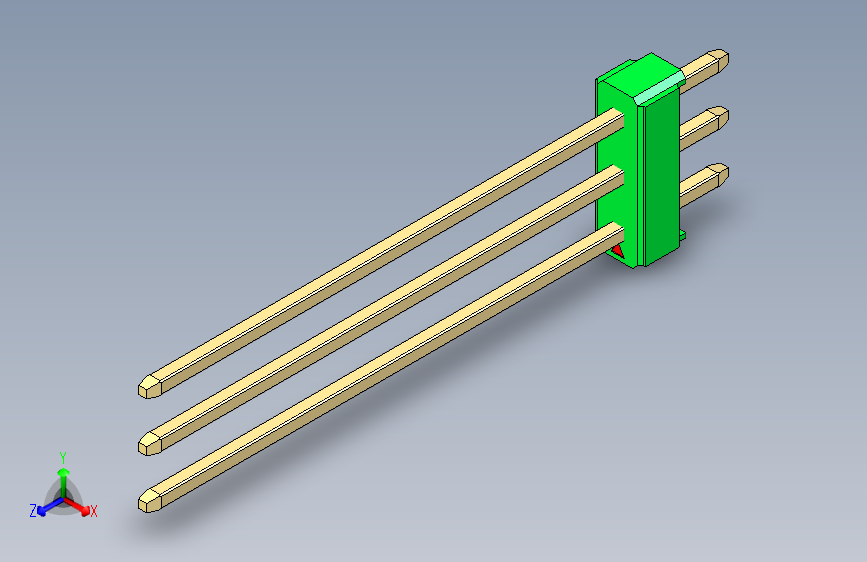 彩色公头100mil（2.54mm）系列-DS1021_green_3x01p_100mil_Type43_rev1.0