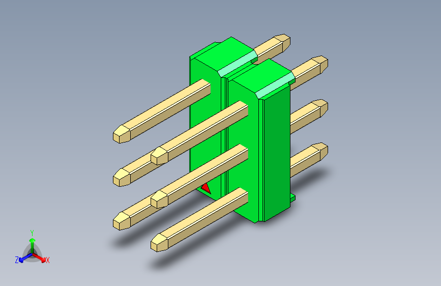 彩色公头100mil（2.54mm）系列-DS1021_green_3x02p_100mil_Type1_rev1.0
