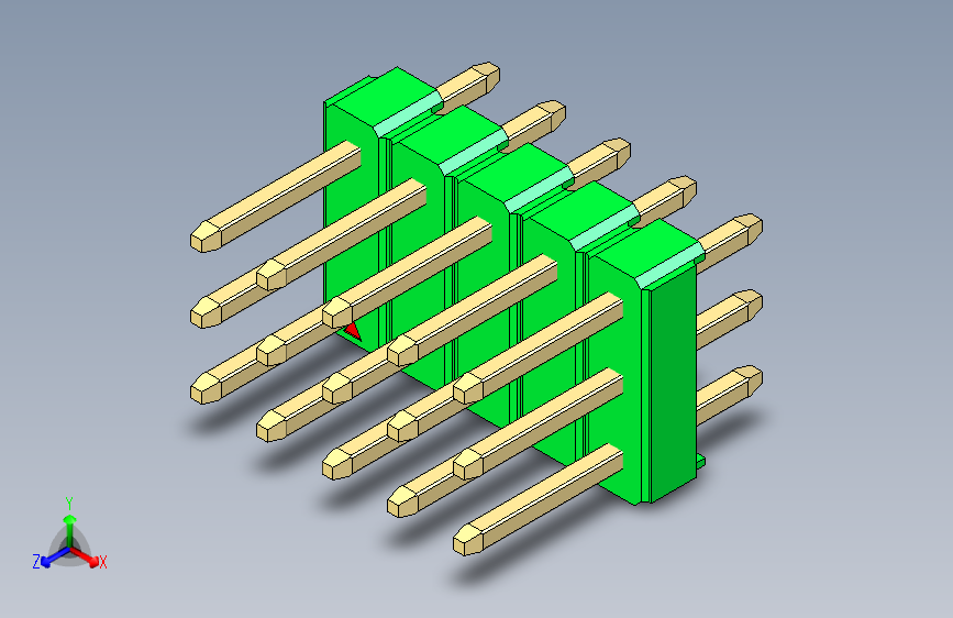 彩色公头100mil（2.54mm）系列-DS1021_green_3x05p_100mil_Type1_rev1.0