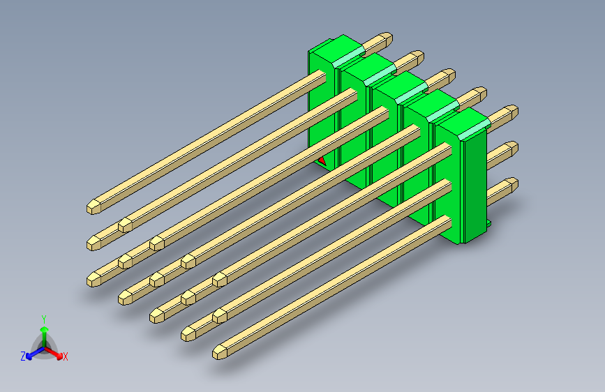 彩色公头100mil（2.54mm）系列-DS1021_green_3x05p_100mil_Type19_rev1.0