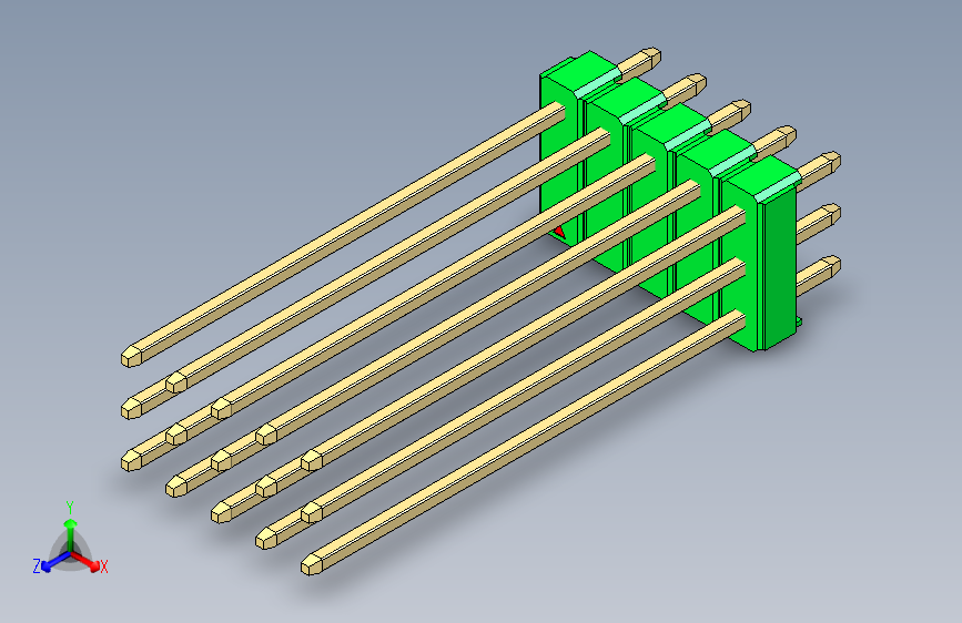 彩色公头100mil（2.54mm）系列-DS1021_green_3x05p_100mil_Type43_rev1.0
