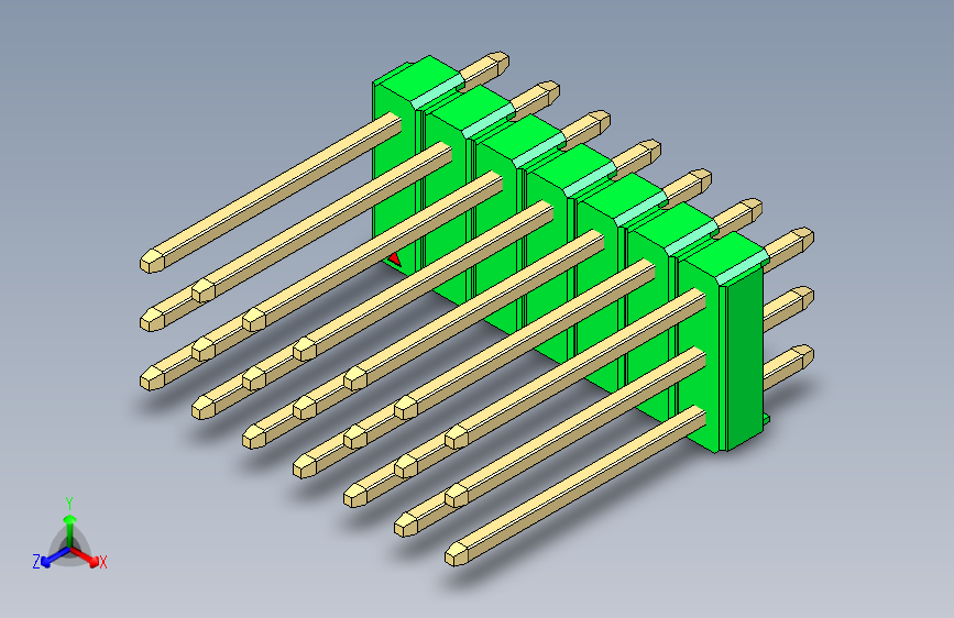 彩色公头100mil（2.54mm）系列-DS1021_green_3x07p_100mil_Type5_rev1.0