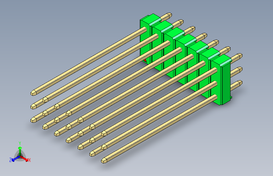 彩色公头100mil（2.54mm）系列-DS1021_green_3x07p_100mil_Type43_rev1.0
