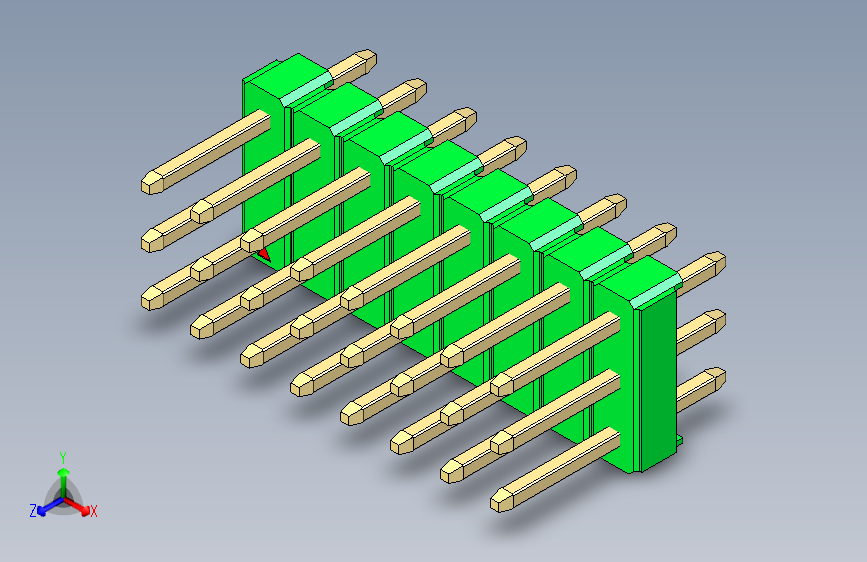 彩色公头100mil（2.54mm）系列-DS1021_green_3x08p_100mil_Type1_rev1.0
