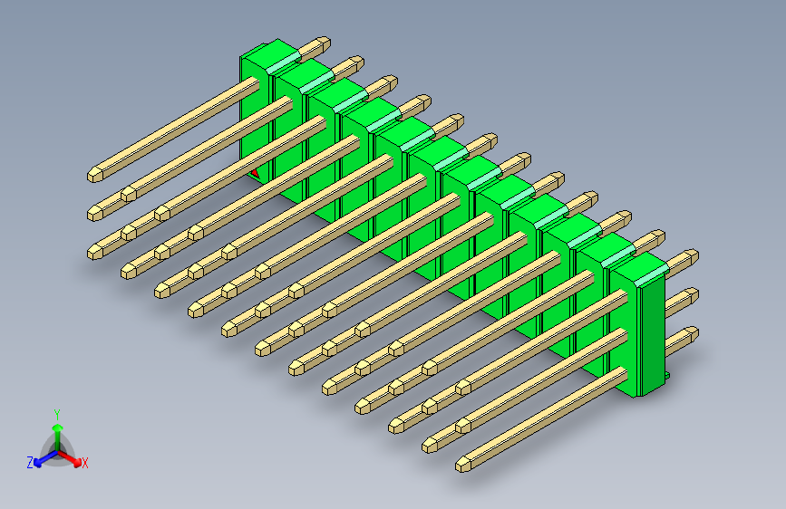 彩色公头100mil（2.54mm）系列-DS1021_green_3x12p_100mil_Type5_rev1.0