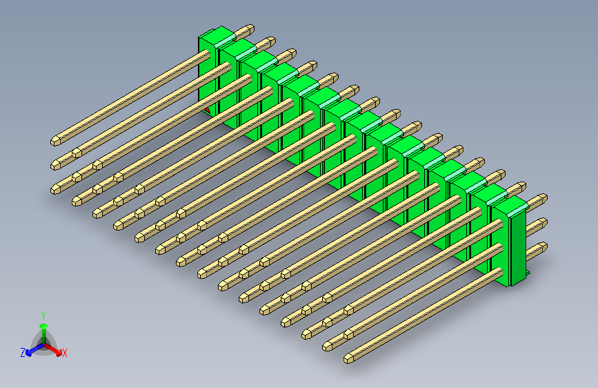 彩色公头100mil（2.54mm）系列-DS1021_green_3x15p_100mil_Type19_rev1.0