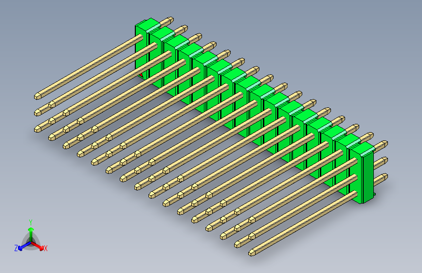 彩色公头100mil（2.54mm）系列-DS1021_green_3x16p_100mil_Type19_rev1.0