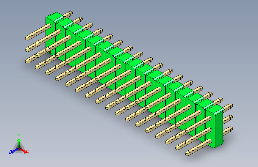 彩色公头100mil（2.54mm）系列-DS1021_green_3x17p_100mil_Type1_rev1.0