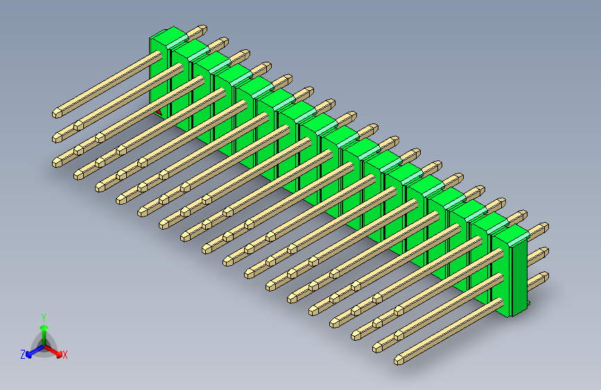 彩色公头100mil（2.54mm）系列-DS1021_green_3x17p_100mil_Type5_rev1.0
