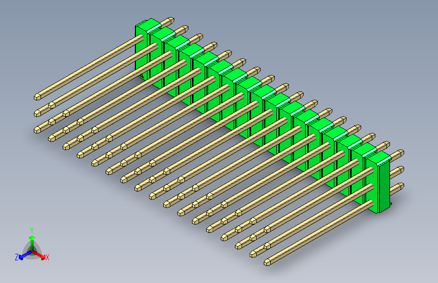 彩色公头100mil（2.54mm）系列-DS1021_green_3x17p_100mil_Type19_rev1.0