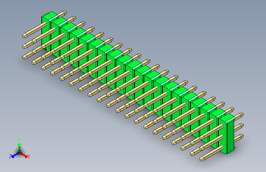 彩色公头100mil（2.54mm）系列-DS1021_green_3x20p_100mil_Type1_rev1.0
