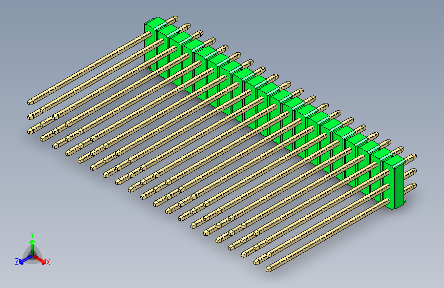 彩色公头100mil（2.54mm）系列-DS1021_green_3x20p_100mil_Type43_rev1.0