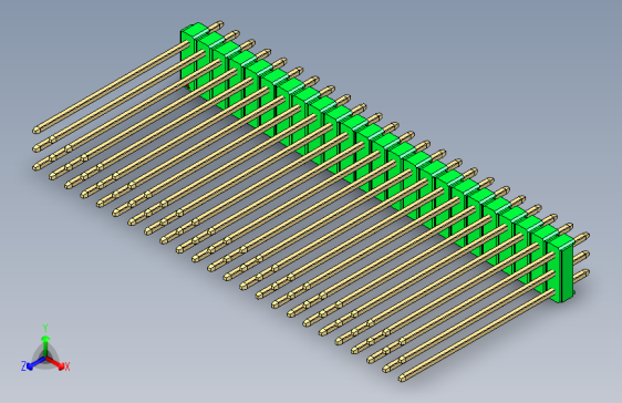 彩色公头100mil（2.54mm）系列-DS1021_green_3x24p_100mil_Type43_rev1.0