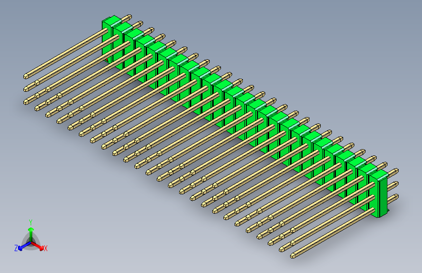 彩色公头100mil（2.54mm）系列-DS1021_green_3x25p_100mil_Type19_rev1.0
