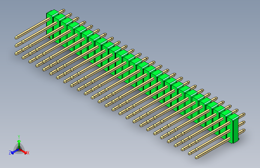彩色公头100mil（2.54mm）系列-DS1021_green_3x27p_100mil_Type5_rev1.0