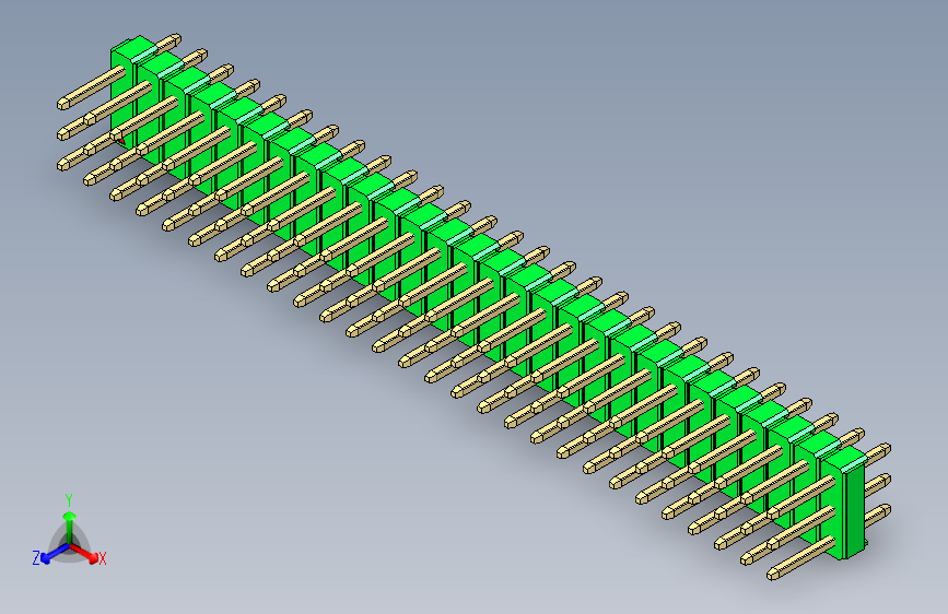彩色公头100mil（2.54mm）系列-DS1021_green_3x28p_100mil_Type1_rev1.0