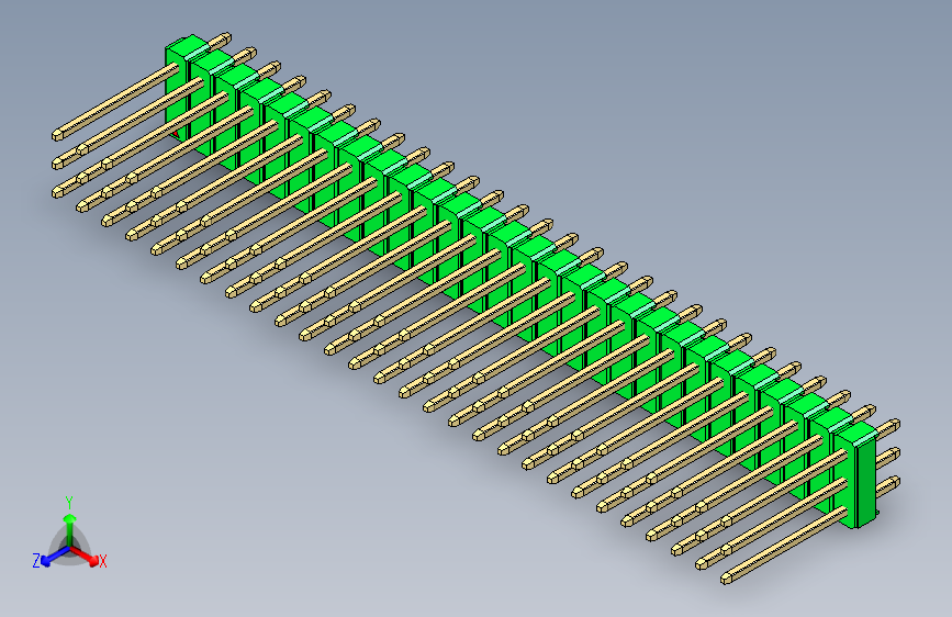 彩色公头100mil（2.54mm）系列-DS1021_green_3x28p_100mil_Type5_rev1.0