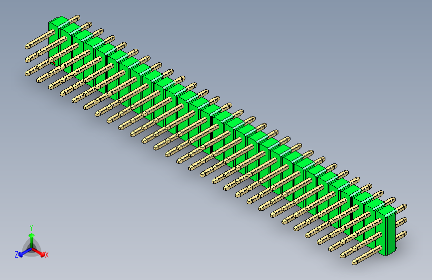 彩色公头100mil（2.54mm）系列-DS1021_green_3x29p_100mil_Type1_rev1.0