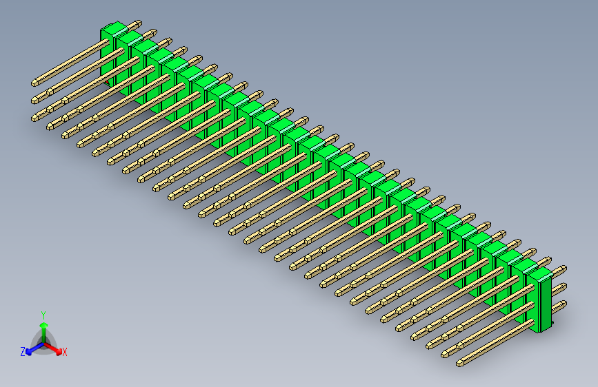 彩色公头100mil（2.54mm）系列-DS1021_green_3x29p_100mil_Type5_rev1.0