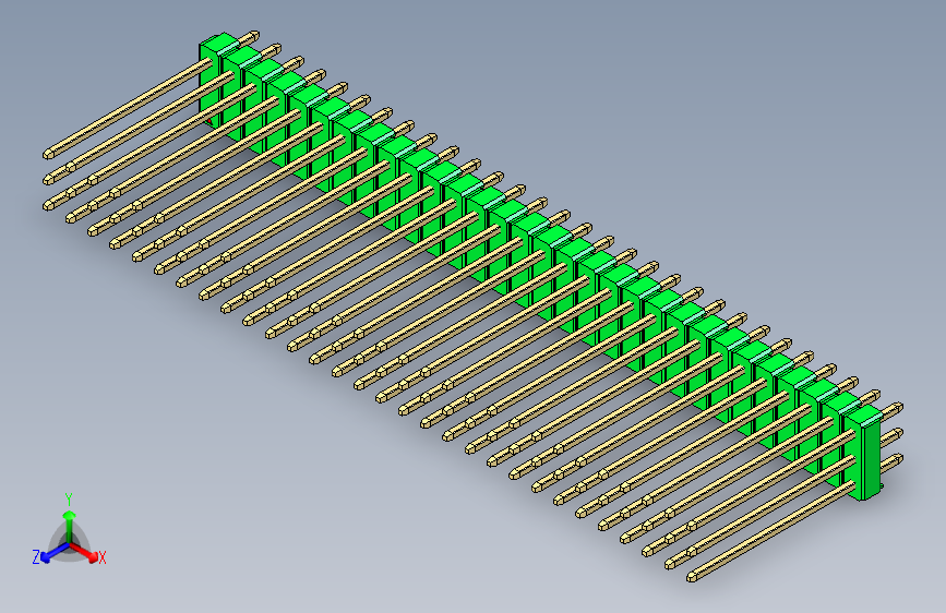 彩色公头100mil（2.54mm）系列-DS1021_green_3x30p_100mil_Type19_rev1.0