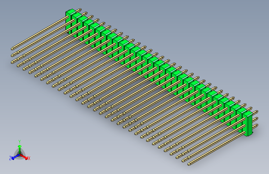 彩色公头100mil（2.54mm）系列-DS1021_green_3x31p_100mil_Type43_rev1.0