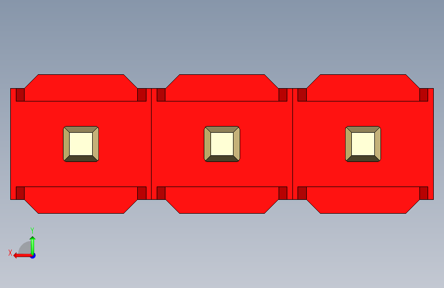彩色公头100mil(2.54mm)系列-DS1021_red_1x03p_100mil_Type19_rev1.0 背面视图