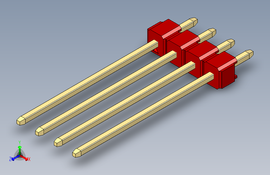 彩色公头100mil（2.54mm）系列-DS1021_red_1x04p_100mil_Type19_rev1.0